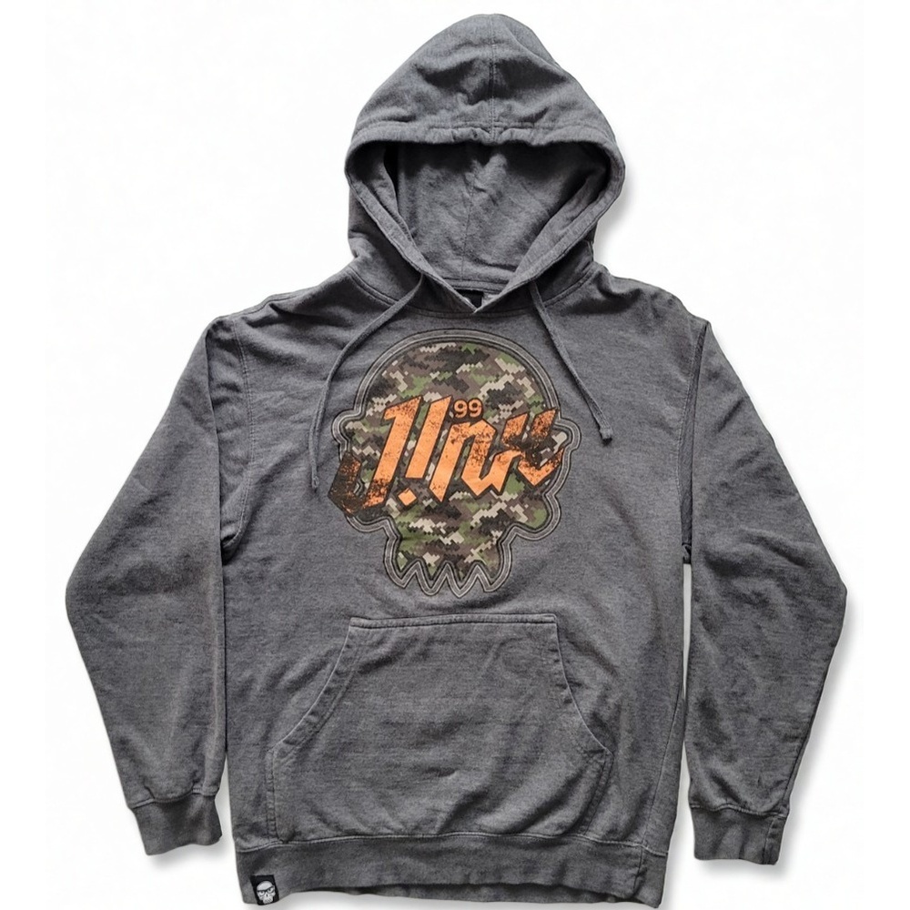 Jinx 99 Camo Logo Hoodie Mens Medium Cotton Blend Graphic Sweatshirt Streetwear